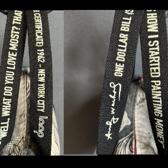 Andy Warhol "One Dollar Bill" 3 Piece Travel Bag Set by Loop NYC 2xLarge 1xMed - Picture 13 of 13